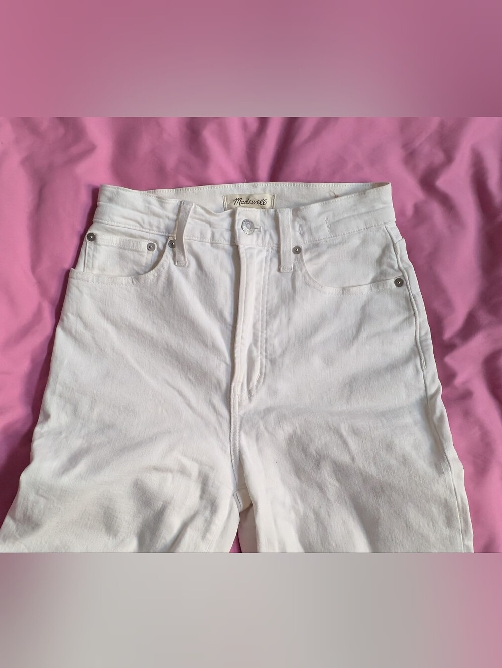 Pristine White Madewell Jeans, Size 25 - Picture 2 of 4